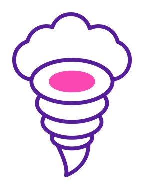 Tornado Simgesi, basit vektör illüstrasyonu