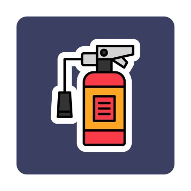 Yangın söndürme simgesinin vektör çizimi                            