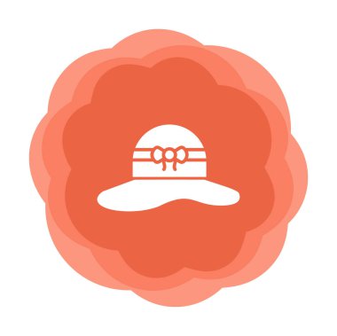 Güneş şapkası Icon vektör çizim