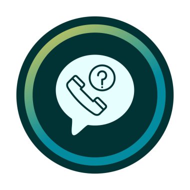 Basit kaçırılan çağrı simgesi, vektör illüstrasyonu