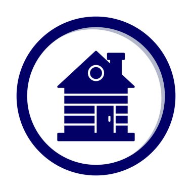 ahşap ev simgesi, vektör illüstrasyonu