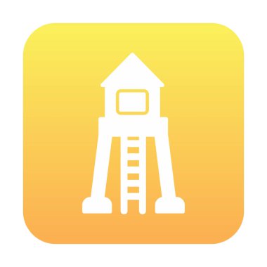 Askeri Kule. Web simgesi basit illüstrasyon 