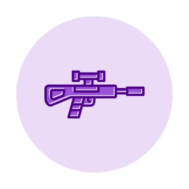 Basit Keskin Nişancı Tüfeği simgesi, vektör çizimi