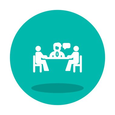 Basit iş Buluşma simgesi, vektör illüstrasyonu