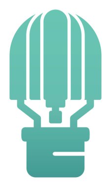 Basit Sıcak Hava Balonu simgesi, vektör illüstrasyonu