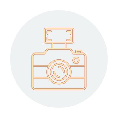 fotoğraf makinesi simgesi, vektör illüstrasyonu