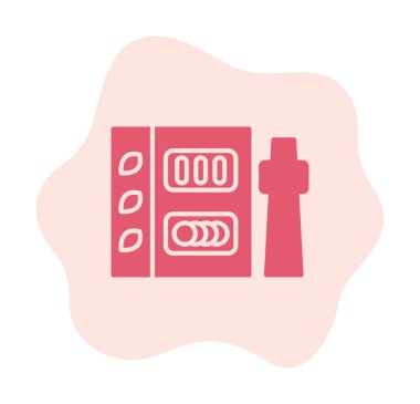 Basit Japon Bento kutusu simgesi, vektör illüstrasyonu