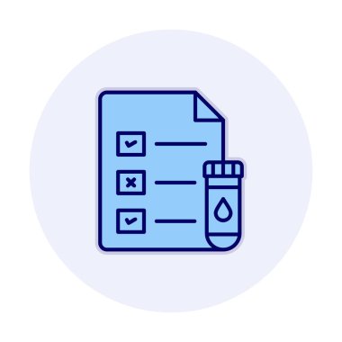 Tıbbi Test Raporu ikon vektör illüstrasyonu 