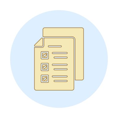 Sınav simgesi vektör illüstrasyonu 