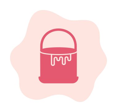 Boya kovası simge vektör çizim