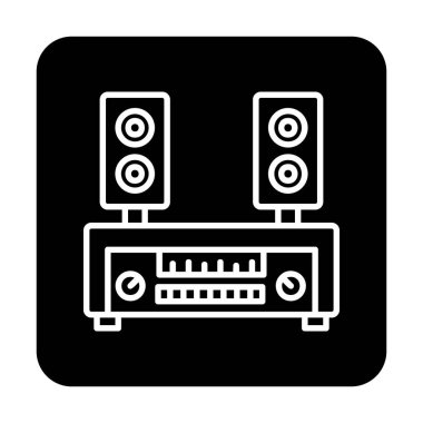 renk çizgisi ses hoparlörleri vektör çizimi 