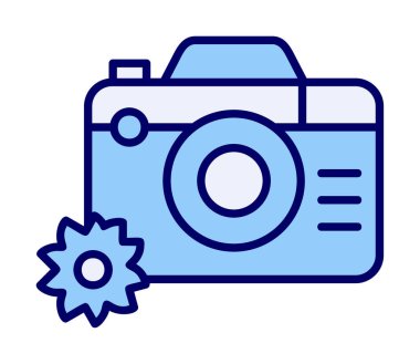 fotoğraf makinesi ikon vektör illüstrasyonu                      