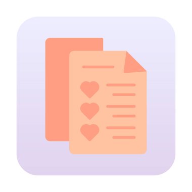 Dilek listesi. Web simgesi basit illüstrasyon 