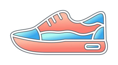 Ayakkabı sporu tasarımı vektör çizimi 
