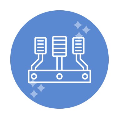 Araba Hızlandırıcı düz simgesi, vektör illüstrasyonu 