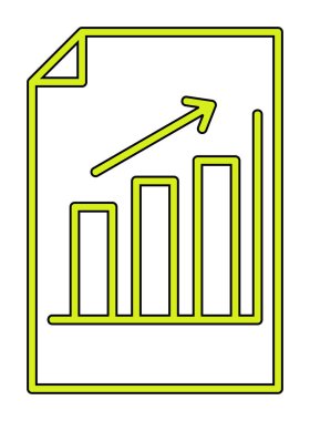 büyüyen grafik, bar grafiği vektör çizimi