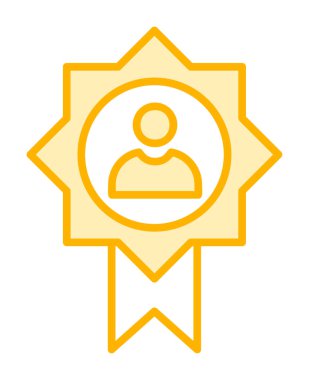 Başarı, ödül, madalya ikonu, vektör illüstrasyonu