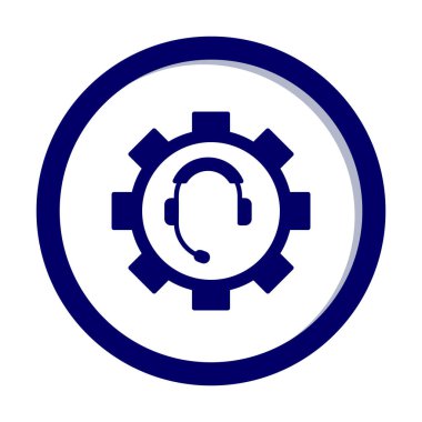 Düz vektör simgesini ayarlayan Çağrı Servisi 