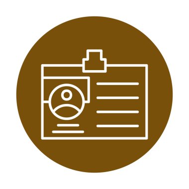 ID kart simgesi vektör illüstrasyonu