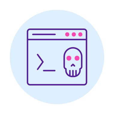 bilgisayar terminali simgesi, vektör illüstrasyonu basit tasarım
