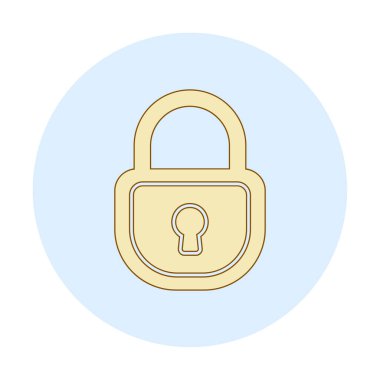 asma kilit web simgesi, vektör illüstrasyonu