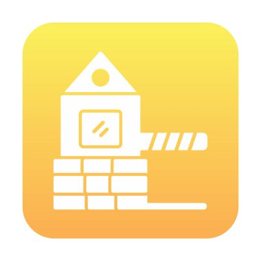 Askeri Bariyer simgesinin vektör çizimi 