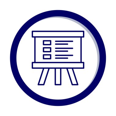 Üniversite Sunum ikonu vektör illüstrasyonu 