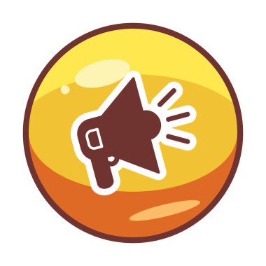 megafon ikonu. Hoparlör vektör illüstrasyonu. düz dizayn