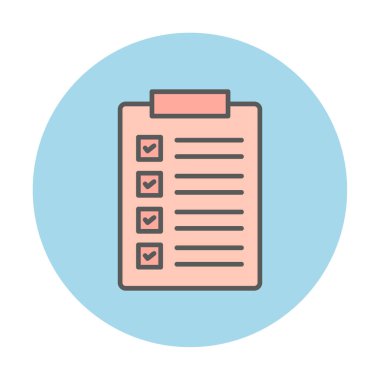 Kontrol Listesi web simgesi, vektör illüstrasyonu 