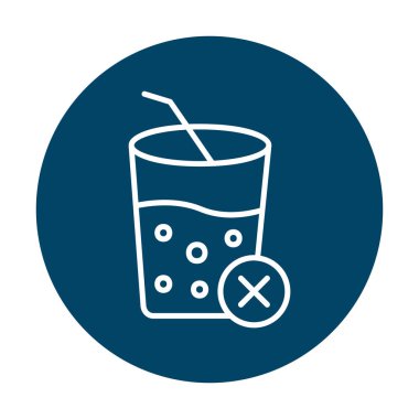 Meyve suyu işareti yok. Web simgesi basit illüstrasyon 