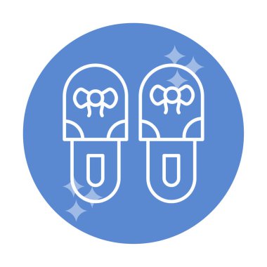 Basit Terlik simgesi, vektör illüstrasyonu