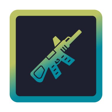 Makine Tüfeği vektör illüstrasyonu