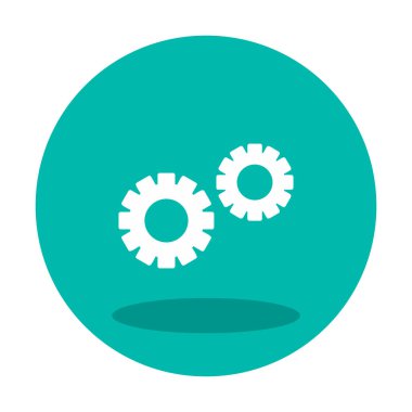 Gears'ı web simgesi, vektör çizim 