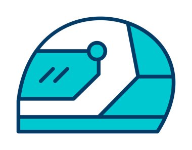 Kask simge vektör çizim yarış                 