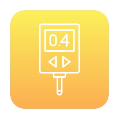 düz Glucometer ikon vektör illüstrasyon tasarımı