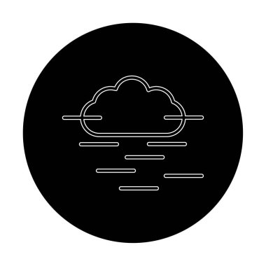 Sis ve bulut simgesi, hava sembolü, vektör illüstrasyonu   