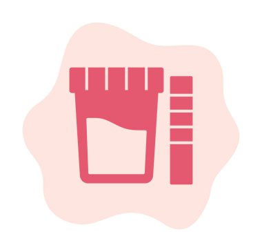 İdrar Test Ağı simgesi, vektör illüstrasyonu