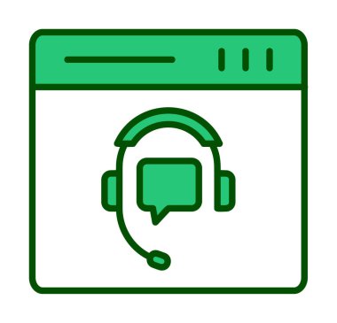 Modern Çevrimiçi Online Destekleyici element tasarımının vektör illüstrasyonu                            