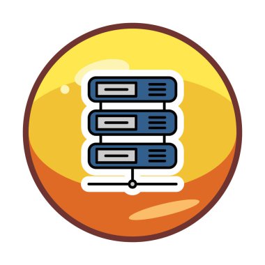 Veri sunucu simgesinin vektör illüstrasyonu 