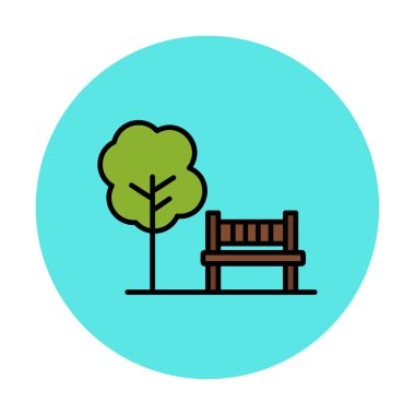 Yedek vektör renk simgesine sahip park 