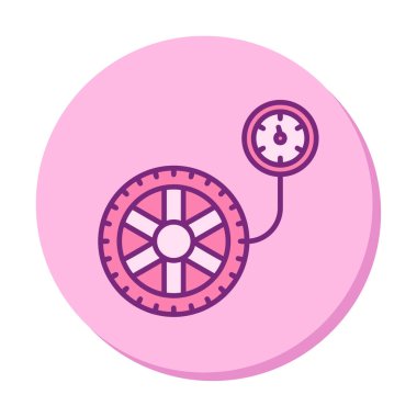 tekerlek basıncı, izole edilmiş simge, otomatik servis, araba tamiri