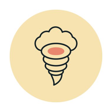 Tornado Simgesi, basit vektör illüstrasyonu