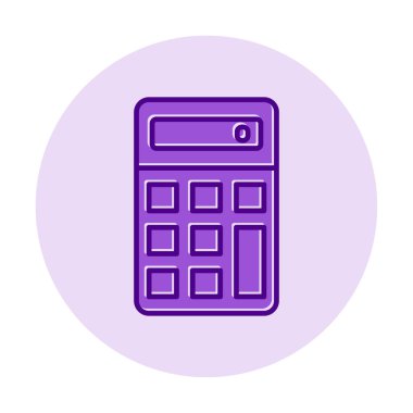 Beyaz arkaplanda hesap makinesi simgesi vektör çizimi 