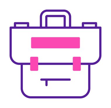 Portföy düz vektör simgesi