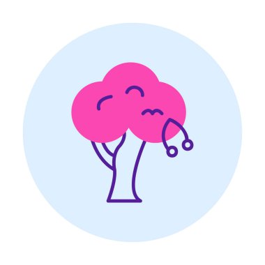 Kiraz Ağacı web simgesi, vektör illüstrasyonu