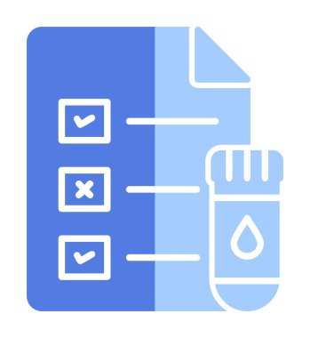 Tıbbi Test Raporu ikon vektör illüstrasyonu 