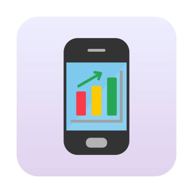 akıllı telefon ekran vektör simgeleri üzerinde analiz