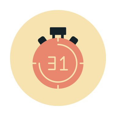 düz çizgi basit kronometre vektör çizimi