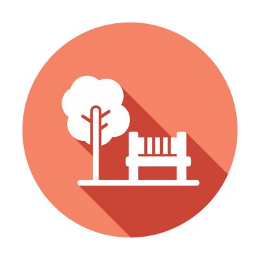 Yedek vektör renk simgesine sahip park 