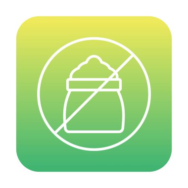 Şeker işareti yok, vektör illüstrasyonu  